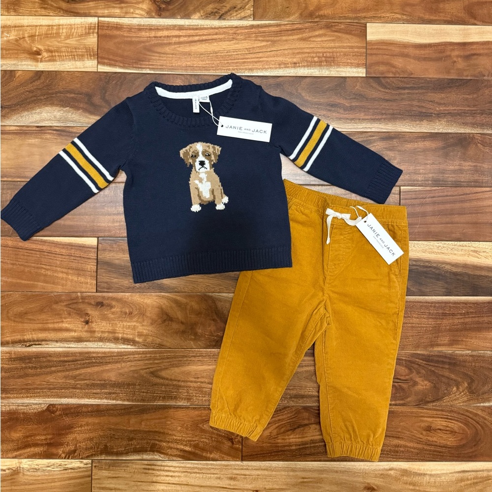 Janie and Jack NWT Classic Knit and Pant Set